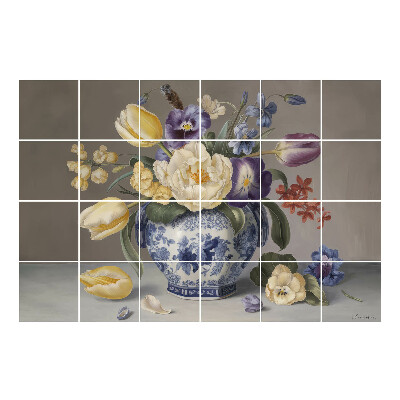 Vízálló csempe fólia Egy csokor virág vázában