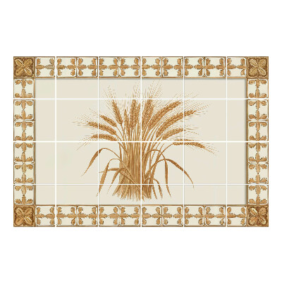 Csempe dekor matrica Kukoricakalászkák keretben
