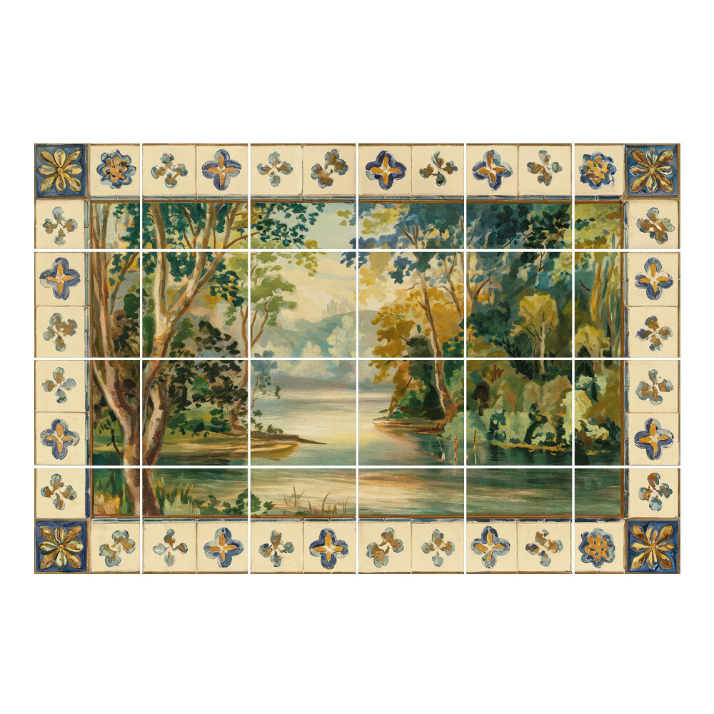 Csempefólia Festői táj a folyóparton