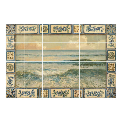 Csempe dekor matrica Tengeri hullámok a képben