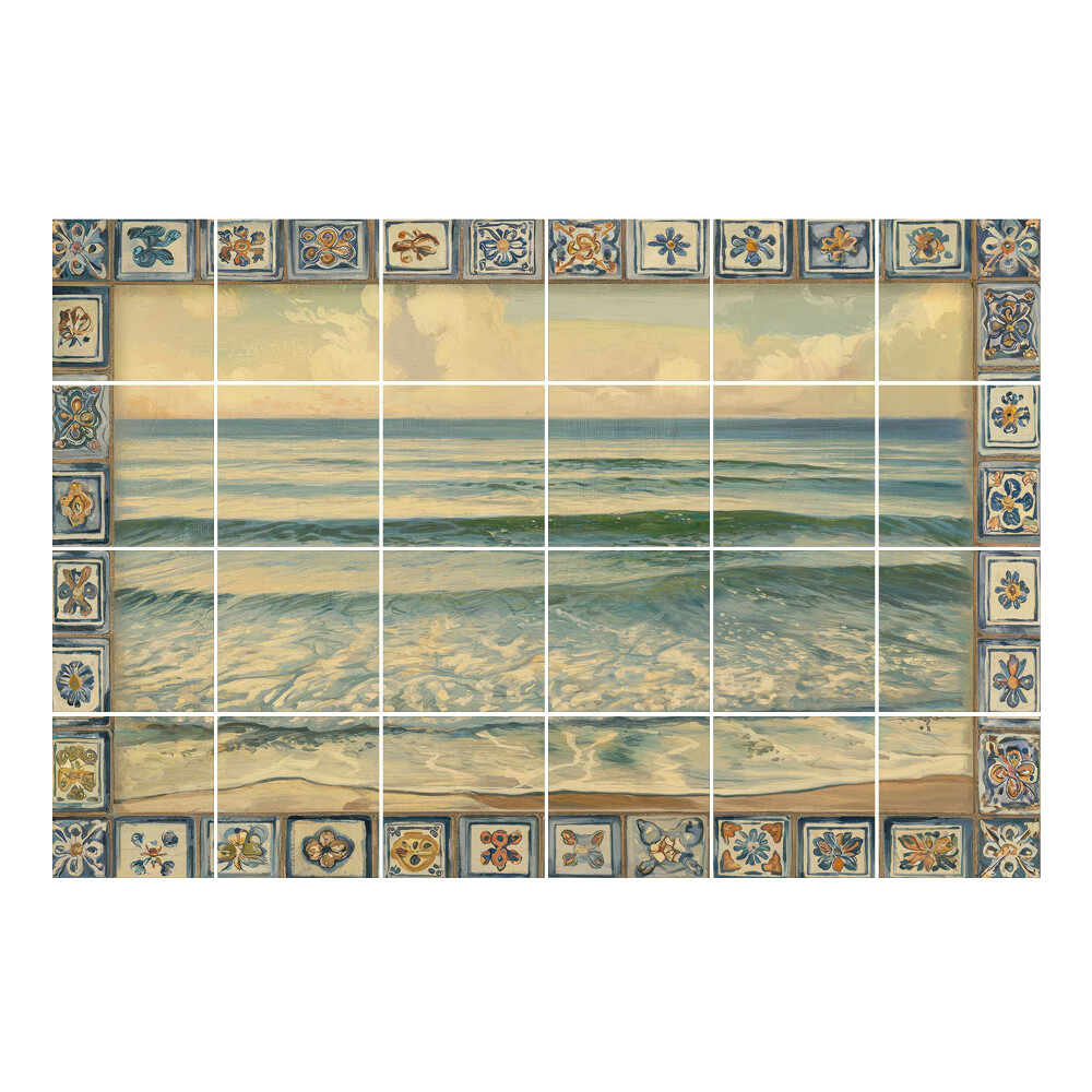 Csempefólia Tengeri tájkép kerettel