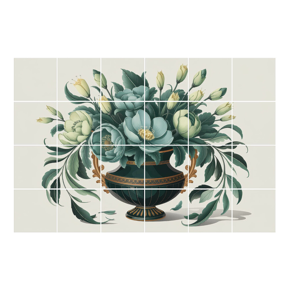 Csempe dekor matrica Elegáns növényi kompozíció