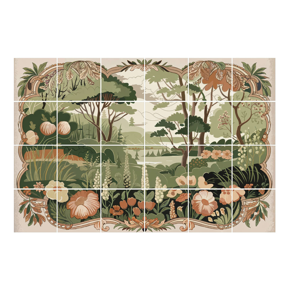 Vízálló csempe fólia Növényzetes táj