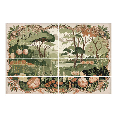 Vízálló csempe fólia Növényzetes táj