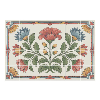 Csempefólia Virágmotívum keretben