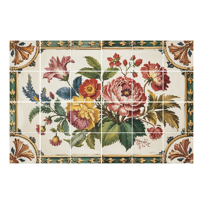 Csempefólia Virágcsokor levelekkel