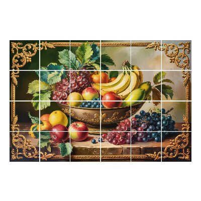 Csempefólia Gyümölcs egy díszes tálban