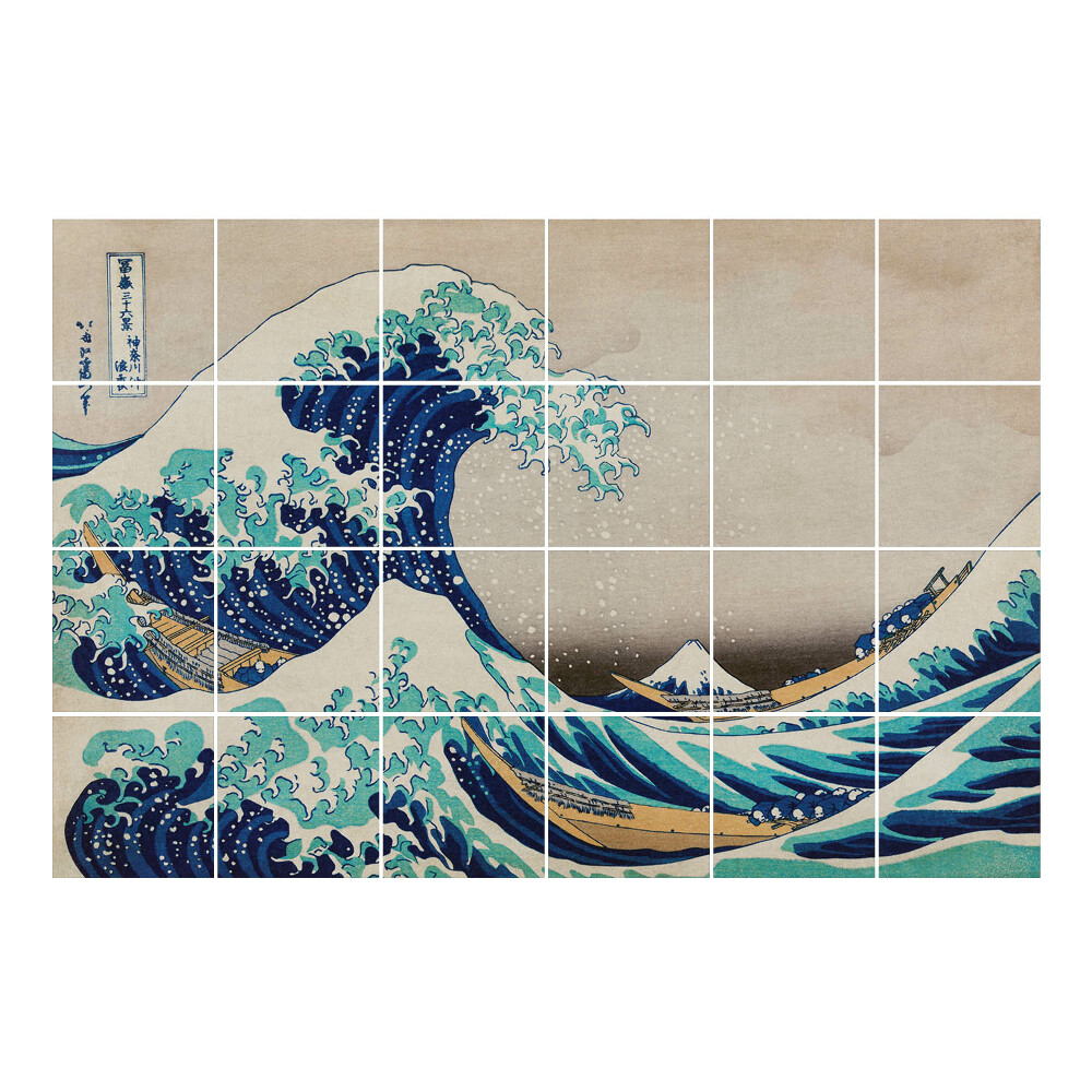 Vízálló csempe fólia A nagy hullám Kanagawánál