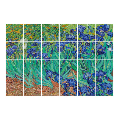 Vízálló csempe fólia Virágok a kertben