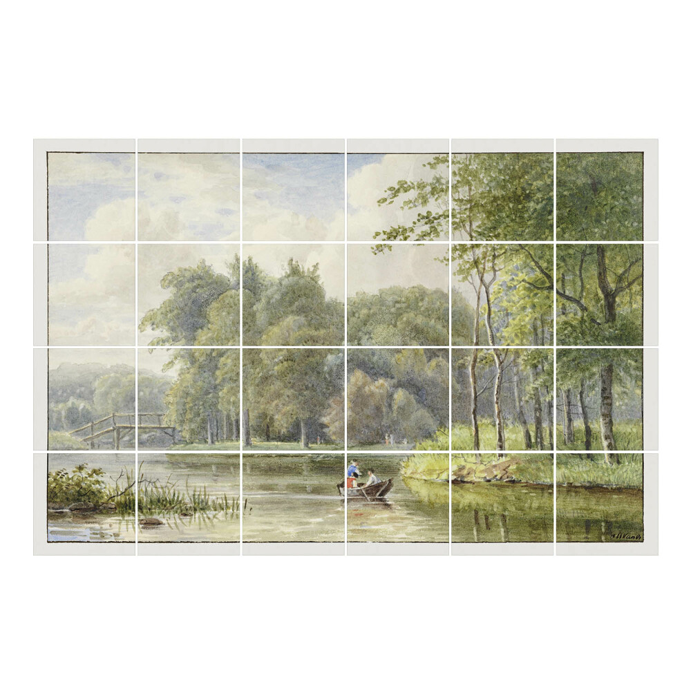 Vízálló csempe fólia Békés jelenet a vízparton