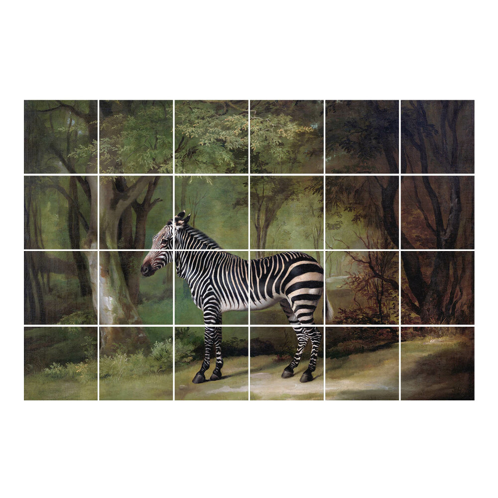 Csempefólia Zebra erdei tájban