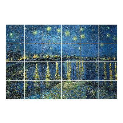 Csempe dekor matrica Van Gogh Csillagos éjszaka