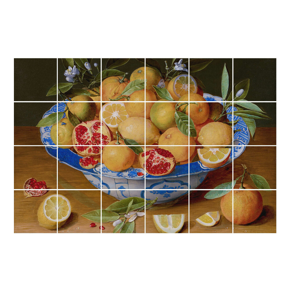 Vízálló csempe fólia Gyümölcskompozíció egy tálban