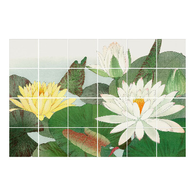 Csempefólia Virágok a vízen