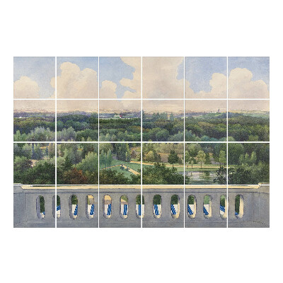 Vízálló csempe fólia Kilátás a parkra a teraszról