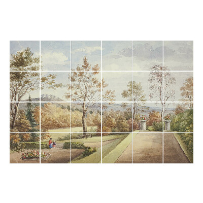 Csempefólia Békés táj parkkal