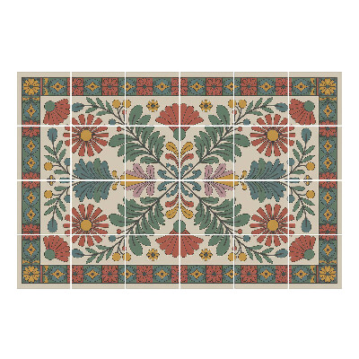 Csempefólia Virágdísz levelekkel