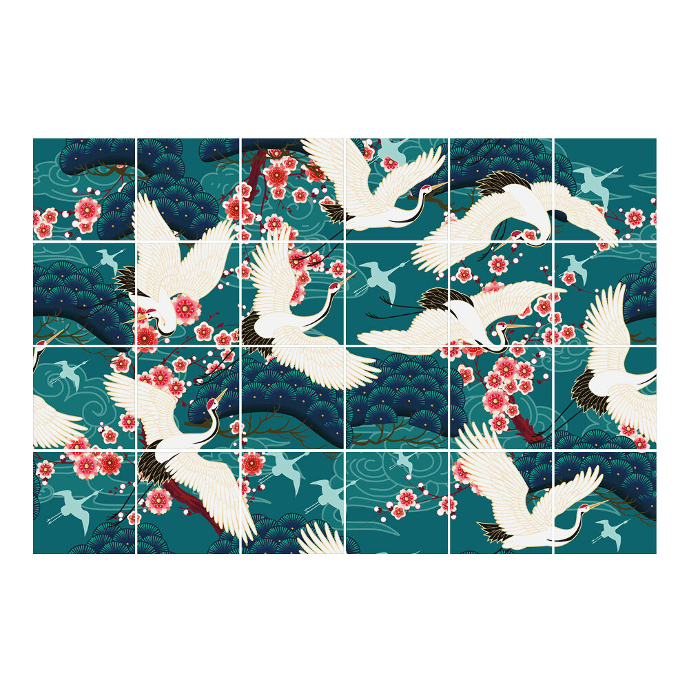 Csempe dekor matrica Daruk a virágok között