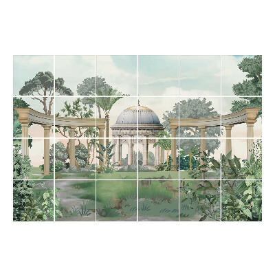 Vízálló csempe fólia Kert oszlopokkal