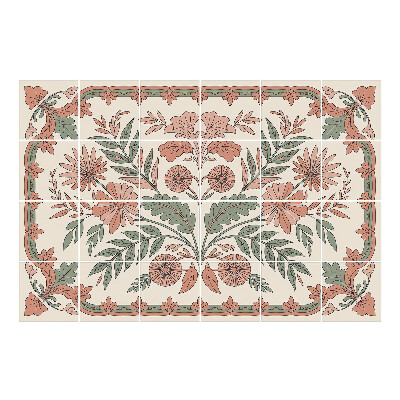 Csempefólia Virágdísz levelekkel