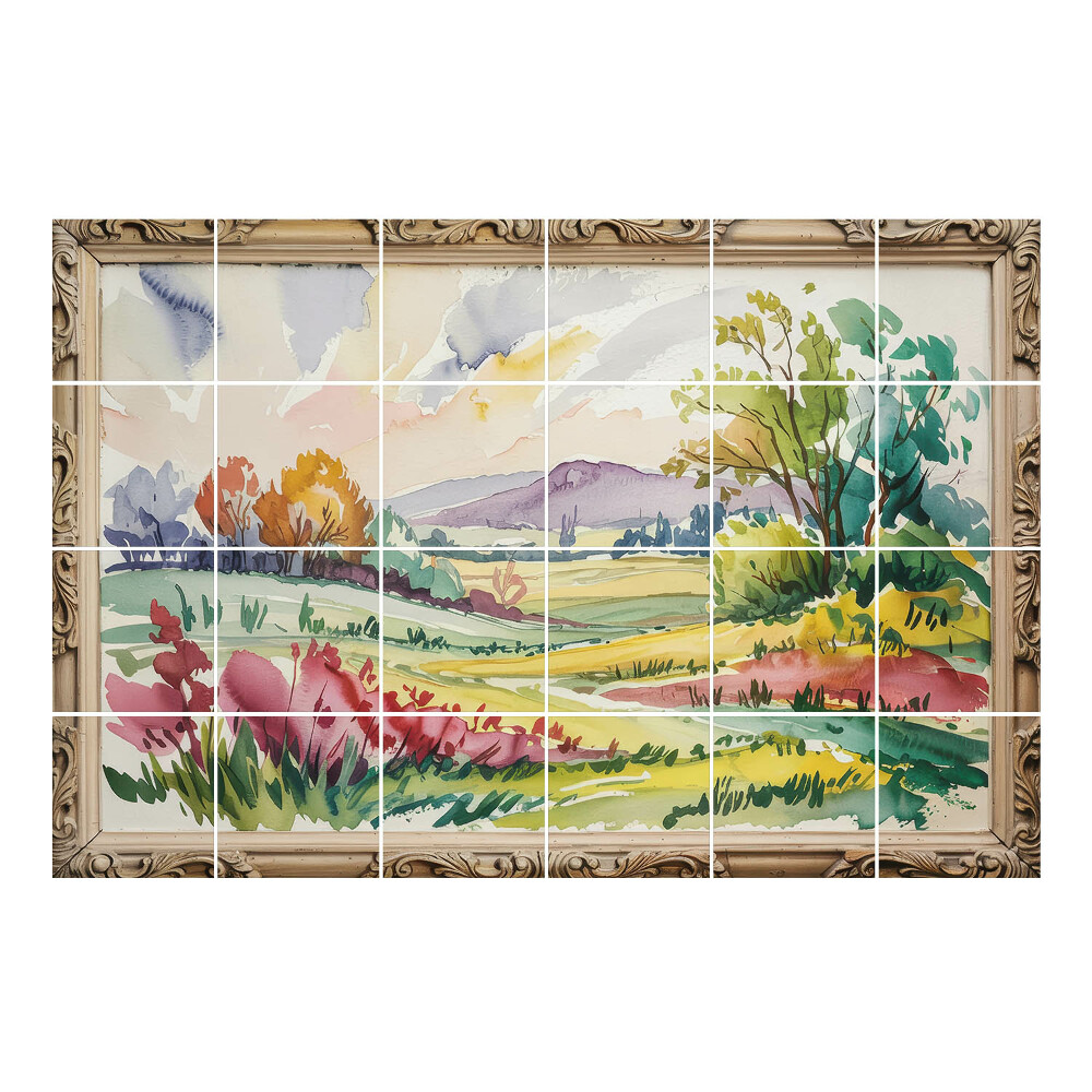 Csempefólia Akvarell tájkép