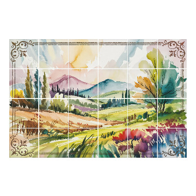 Csempefólia Festői hegyi táj