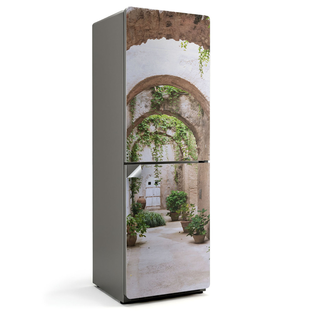 Hűtő matrica Zöld folyosó növényekkel