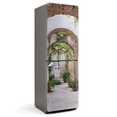 Hűtő matrica Zöld folyosó növényekkel