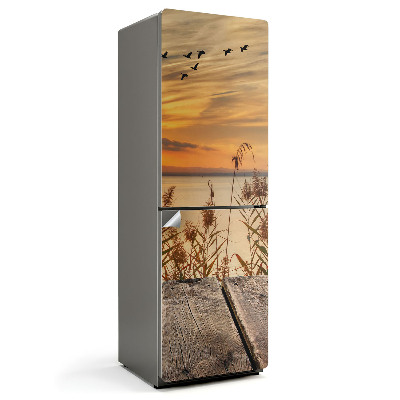 Hűtő dekor matrica Naplemente a víz felett