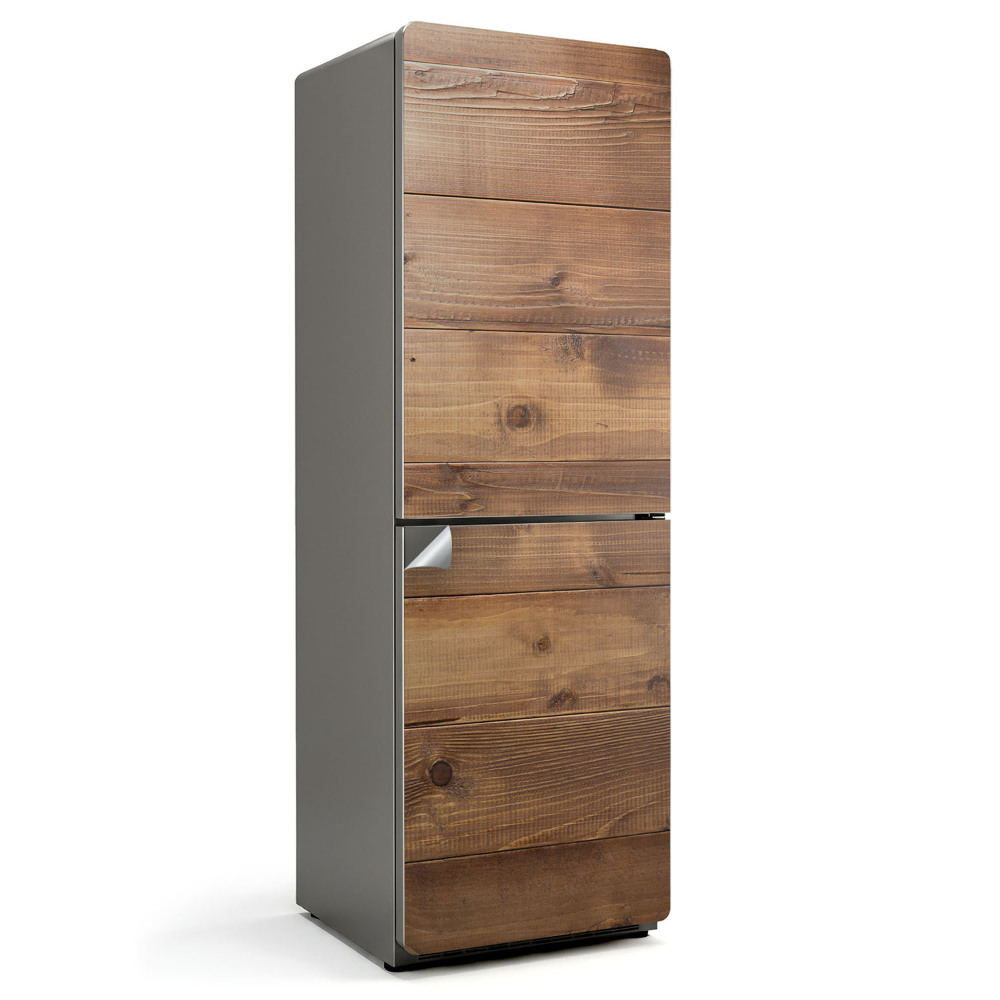 Dekor matrica hűtőre Fa táblák elrendezésben