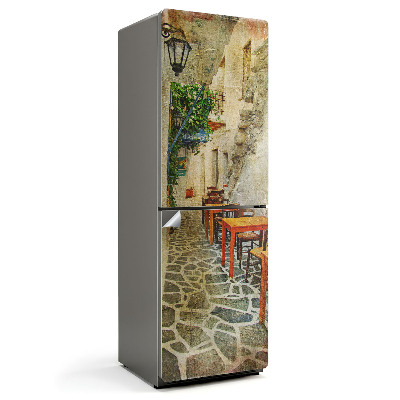 Hűtő dekor matrica Egy bájos sarok bútorokkal