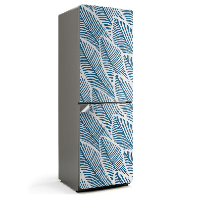 Hűtő dekor matrica Levélminta sorban