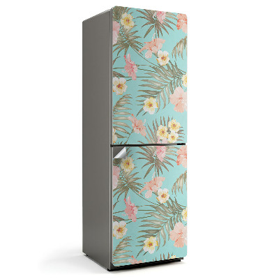 Hűtőszekrényre matrica Trópusi virágminta