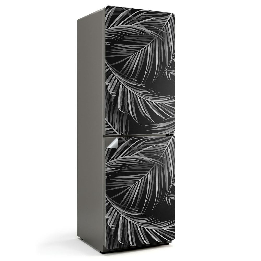 Hűtőszekrényre matrica Levelek finom elrendezésben