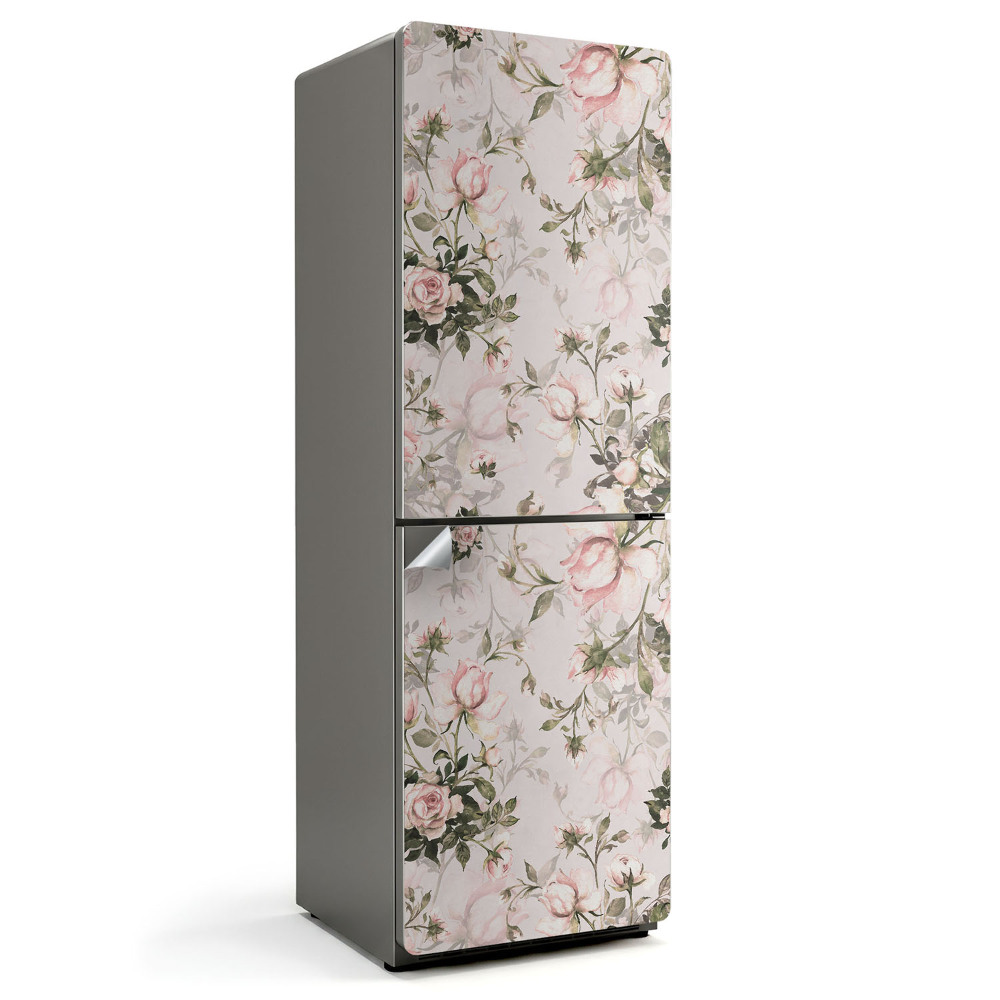 Dekor matrica hűtőre Virágminta rózsákkal