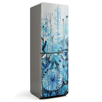 Hűtő dekor matrica Virágos akvarell minta