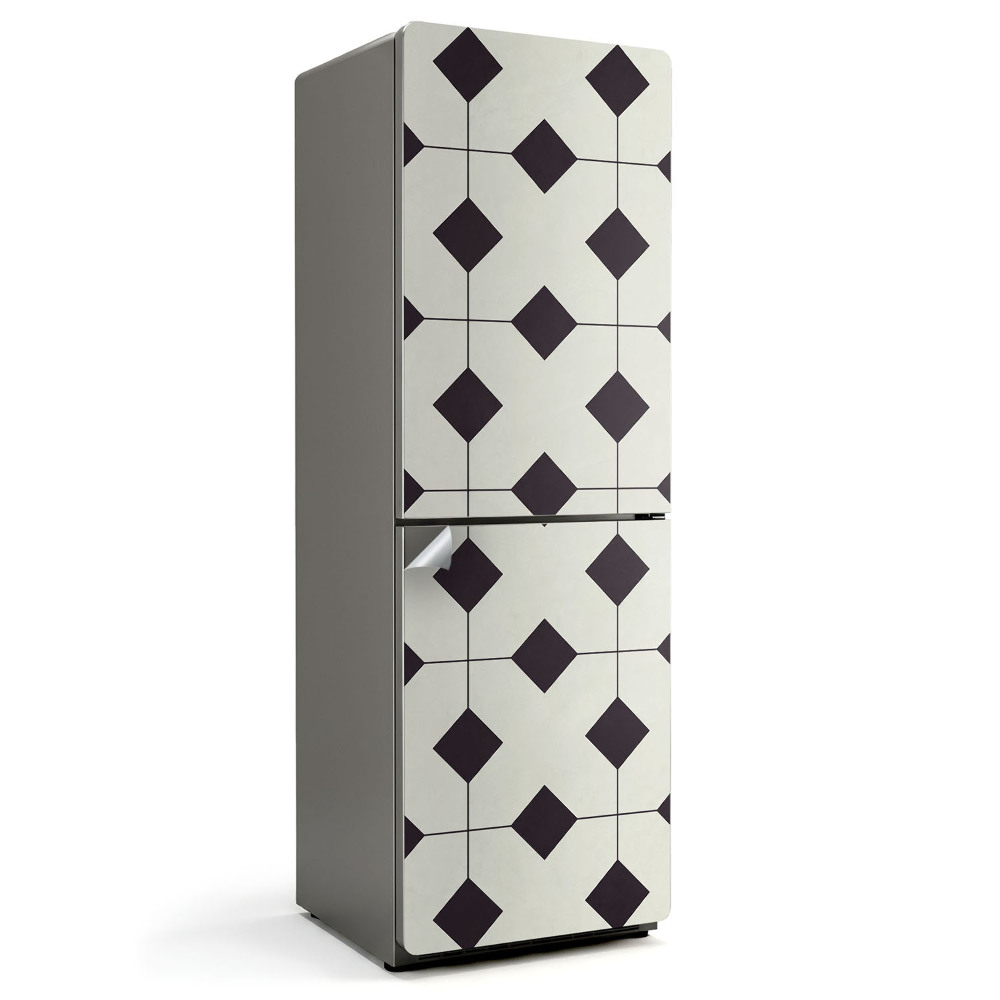 Hűtő matrica Rombuszok geometriája egy rácsban