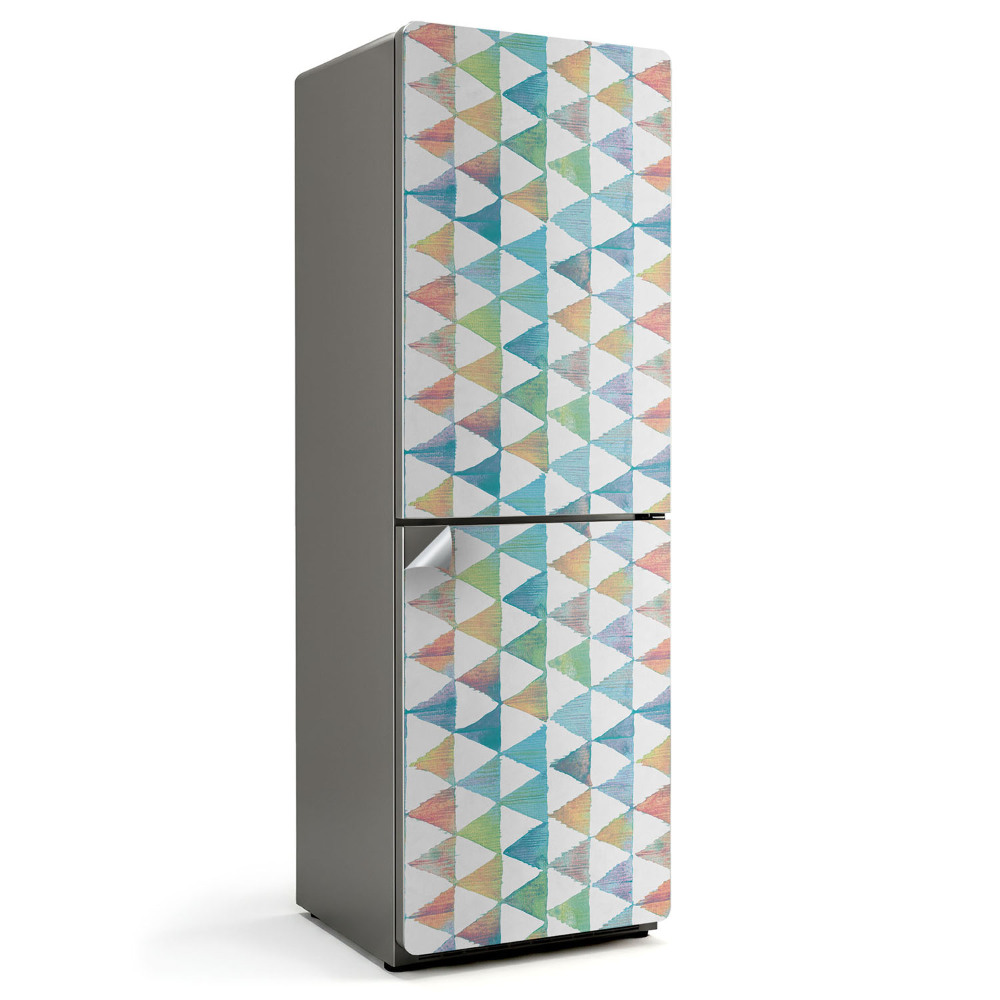 Hűtőszekrényre matrica Geometrikus háromszög minta