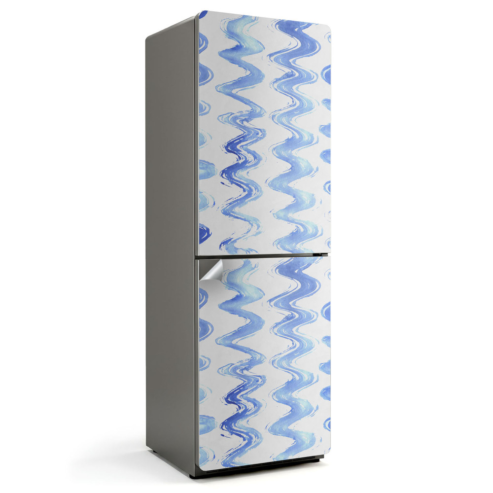 Hűtőszekrényre matrica Akvarell hullámos csíkok