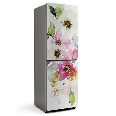 Dekor matrica hűtőre Virágos akvarell minta