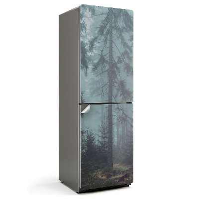Hűtőszekrényre matrica Ködös erdei táj