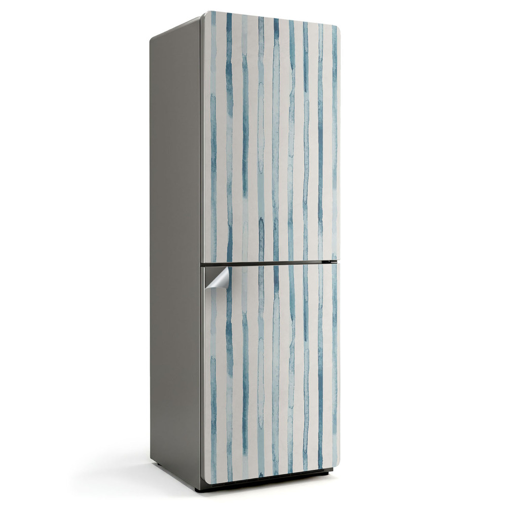 Hűtőszekrényre matrica Függőleges csíkok akvarellben