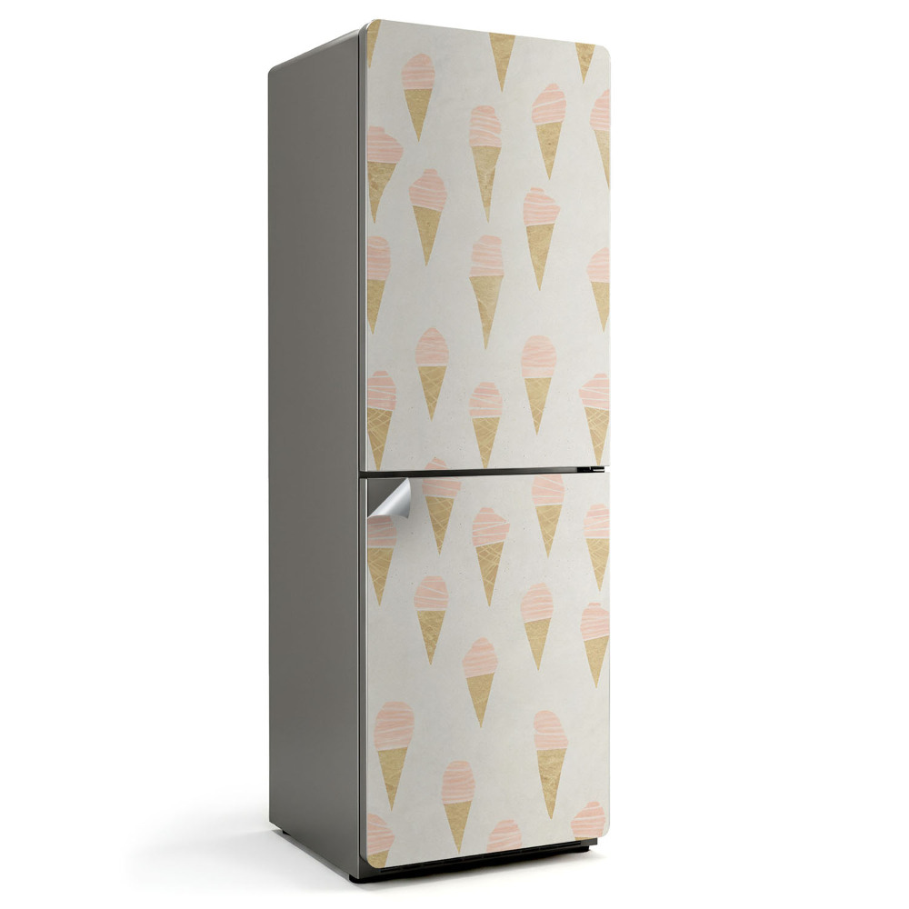 Hűtőszekrényre matrica Fagylalttölcsérek illusztrációja