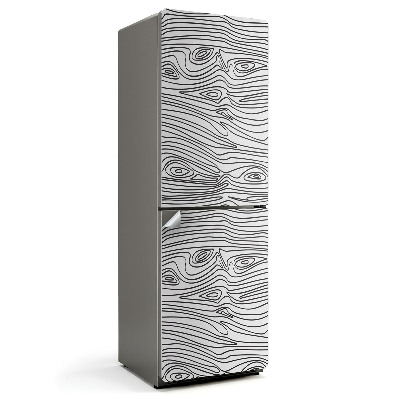 Dekor matrica hűtőre Hullámos fa illusztrációja