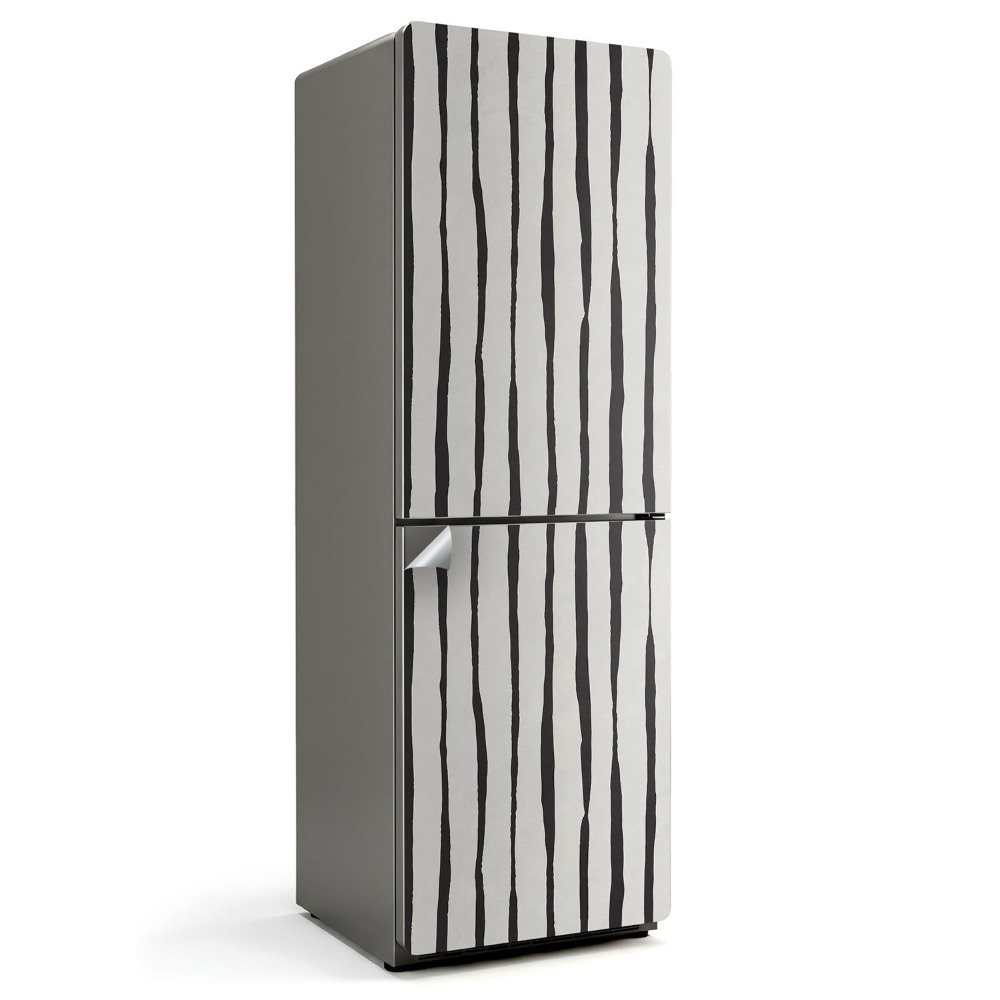 Hűtő matrica Függőlegesen torzított csíkok