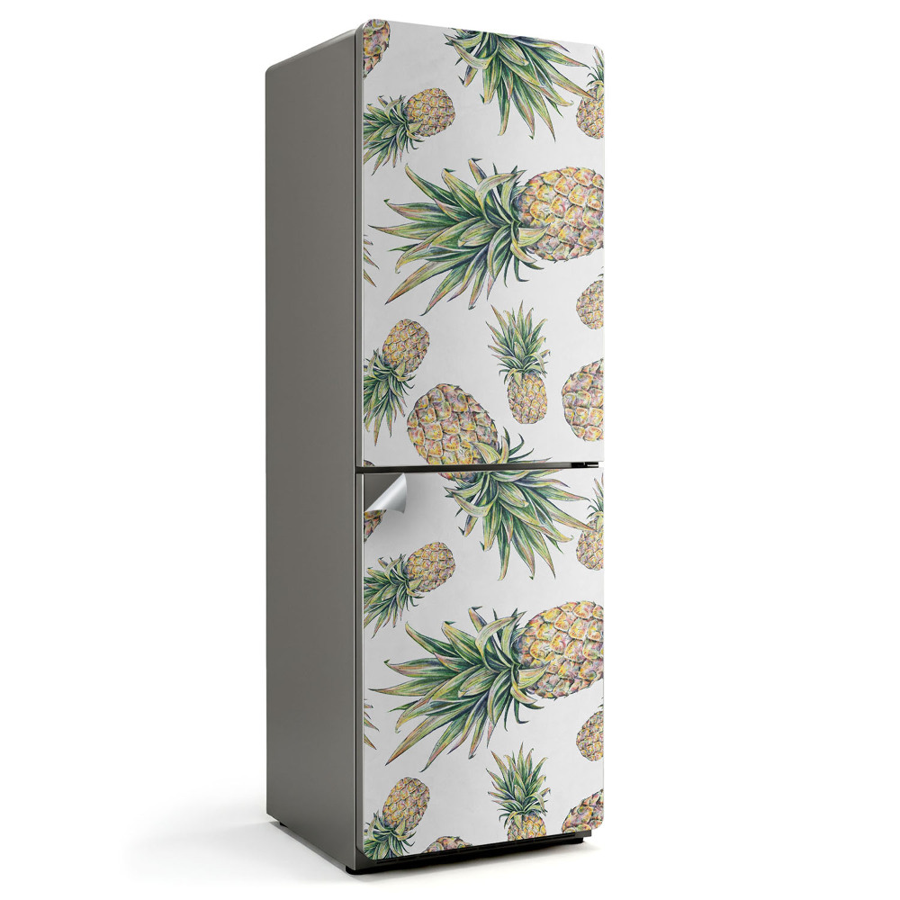Hűtő dekor matrica ananász minta illusztráció