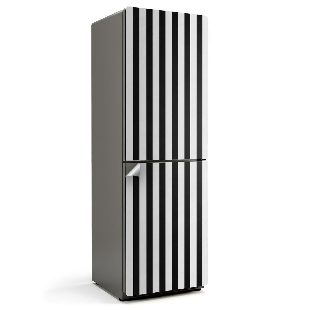 Hűtő dekor matrica Kontrasztos függőleges csíkok