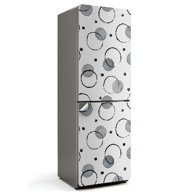 Hűtő dekor matrica Absztrakt körök és pontok