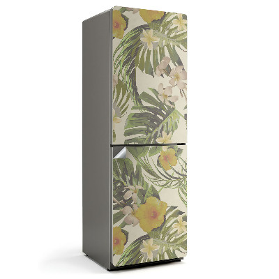Hűtőszekrényre matrica Trópusi növényminta