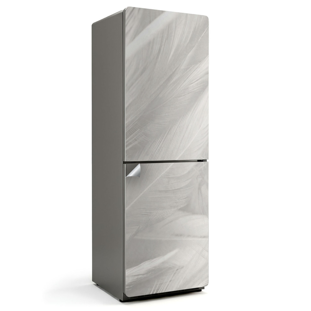 Hűtő dekor matrica Finom tollak mozgásban